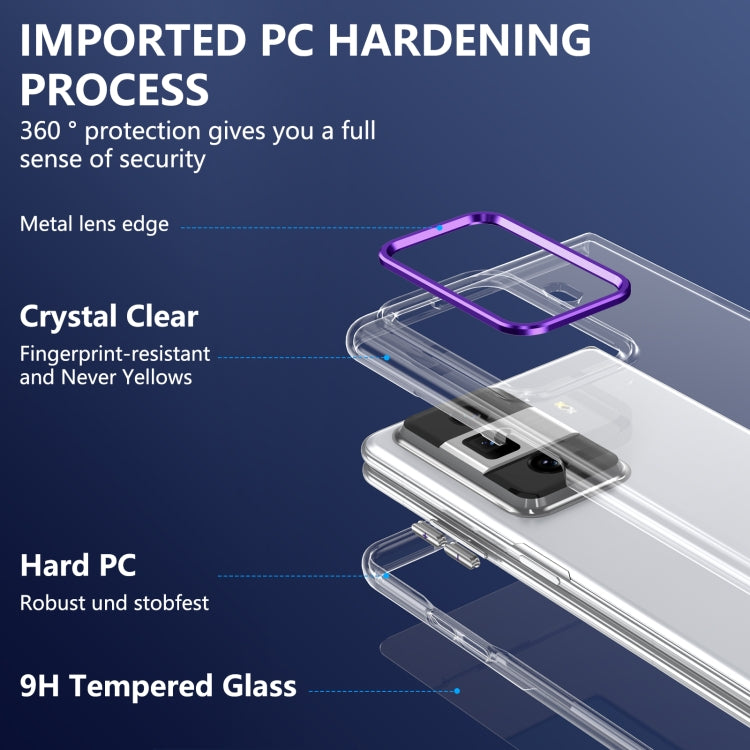 For Honor Magic Vs3 lce Folding Series Integrated Clear PC Phone Case(Purple)