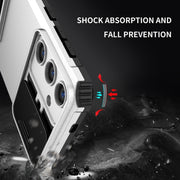 For Samsung Galaxy S25+ 5G Stereoscopic Holder Sliding Camshield Phone Case(White)