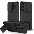 For Samsung Galaxy S25+ 5G Stereoscopic Holder Sliding Camshield Phone Case(Black) - Galaxy S25+ 5G Cases by PMC Jewellery | Online Shopping South Africa | PMC Jewellery | Buy Now Pay Later Mobicred