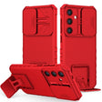 For Samsung Galaxy S25+ 5G Stereoscopic Holder Sliding Camshield Phone Case(Red) - Galaxy S25+ 5G Cases by PMC Jewellery | Online Shopping South Africa | PMC Jewellery | Buy Now Pay Later Mobicred