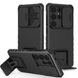 For Samsung Galaxy S25 Ultra 5G Stereoscopic Holder Sliding Camshield Phone Case(Black) - Galaxy S25 Ultra 5G Cases by PMC Jewellery | Online Shopping South Africa | PMC Jewellery | Buy Now Pay Later Mobicred