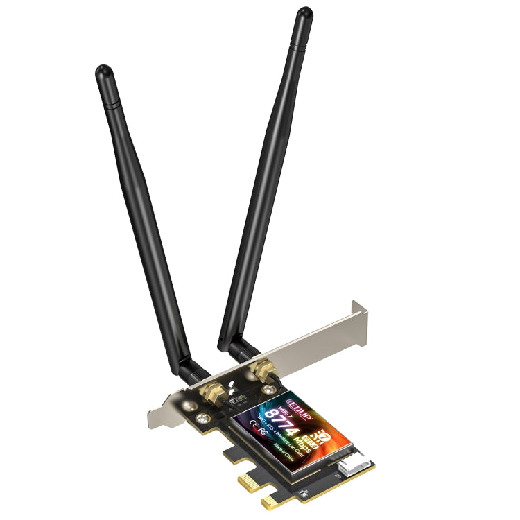 EDUP EP-BE9715 8774Mbps WiFi 7 Bluetooth 5.4 Tri-Band PCI-E WiFi Adapter Wireless Network Card(Black)