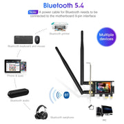 EDUP EP-BE9715 8774Mbps WiFi 7 Bluetooth 5.4 Tri-Band PCI-E WiFi Adapter Wireless Network Card(Black)