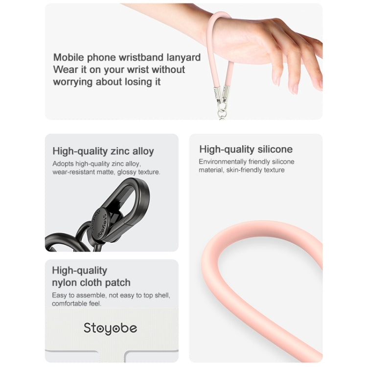 DUX DUICS Stoyobe PL-II Universal Silicone Phone Wrist Strap Anti-lost Lanyard(Pink)
