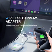USB Interface Wired to Wireless Car CarPlay Adapter(White)