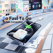 USB Interface Wired to Wireless Car CarPlay Adapter(White)