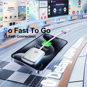 USB Interface Wired to Wireless Car CarPlay Adapter(Silver)