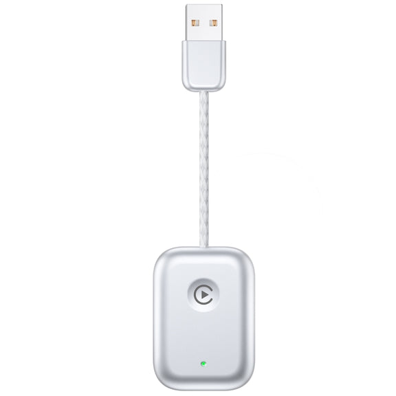 USB Interface Wired to Wireless Car CarPlay Adapter(Silver)