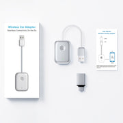 USB Interface Wired to Wireless Car CarPlay Adapter(Silver)