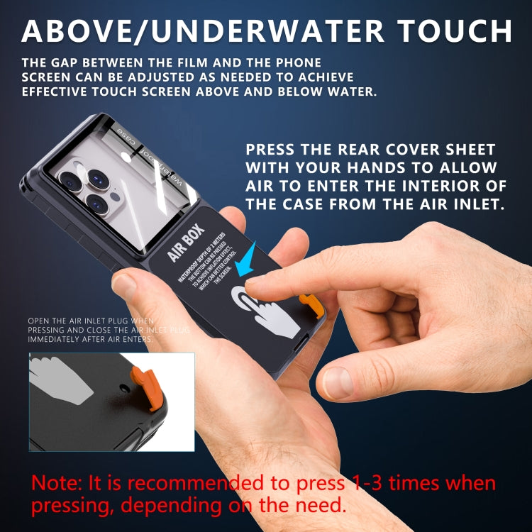 RedPepper Air Box Max 6.9 IP68 Water-resistant Phone Case for 6.9 inch Phone(Black)