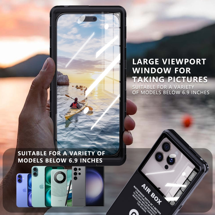 RedPepper Air Box Max 6.9 IP68 Water-resistant Phone Case for 6.9 inch Phone(Black)