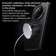 For Huawei Mate 70 Carbon Fiber MagSafe Phone Case with 360 Degree Rotating Holder(Black)