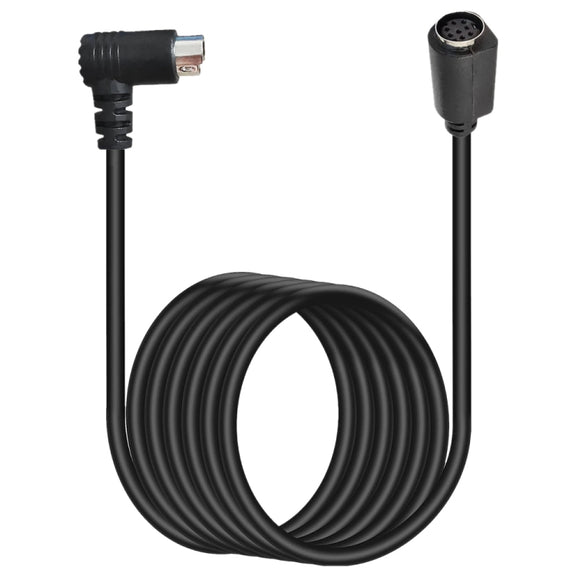 Curved mini DIN 8 Pin TV Audio Adapter Cable S-Video TV Box Cable, Length:3m(Black)