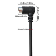 Curved mini DIN 8 Pin TV Audio Adapter Cable S-Video TV Box Cable, Length:3m(Black)