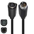 90 Degree mini DIN 8 Pin TV Audio Adapter Cable S-Video TV Box Cable, Length:3m(Black) - Cables by PMC TechLife | Online Shopping South Africa | PMC TechLife | Buy Now Pay Later Mobicred