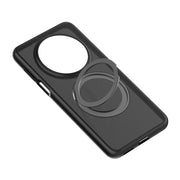 For Huawei Mate 70 Frosted 360 Degree Rotating Holder Phone Case(Black)