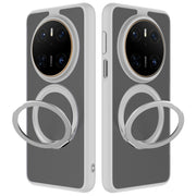 For Huawei Mate 70 Frosted 360 Degree Rotating Holder Phone Case(Grey)
