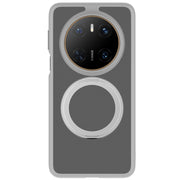 For Huawei Mate 70 Frosted 360 Degree Rotating Holder Phone Case(Grey)
