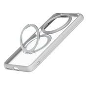 For Huawei Mate 70 Frosted 360 Degree Rotating Holder Phone Case(Grey)