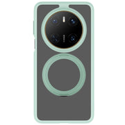 For Huawei Mate 70 Frosted 360 Degree Rotating Holder Phone Case(Green)