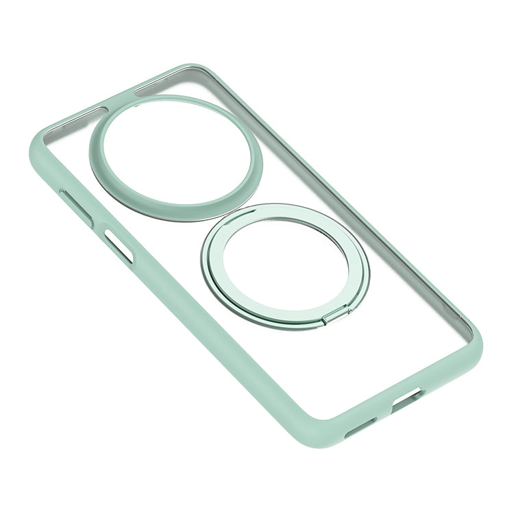For Huawei Mate 70 Frosted 360 Degree Rotating Holder Phone Case(Green)