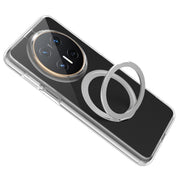 For Huawei Mate 70 Pro / 70 Pro+ Frosted 360 Degree Rotating Holder Phone Case(Transparent)