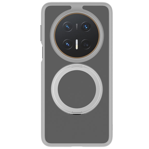 For Huawei Mate 70 Pro / 70 Pro+ Frosted 360 Degree Rotating Holder Phone Case(Grey)