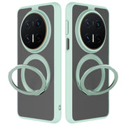 For Huawei Mate 70 Pro / 70 Pro+ Frosted 360 Degree Rotating Holder Phone Case(Green)