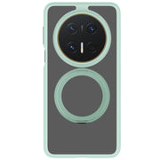 For Huawei Mate 70 Pro / 70 Pro+ Frosted 360 Degree Rotating Holder Phone Case(Green)