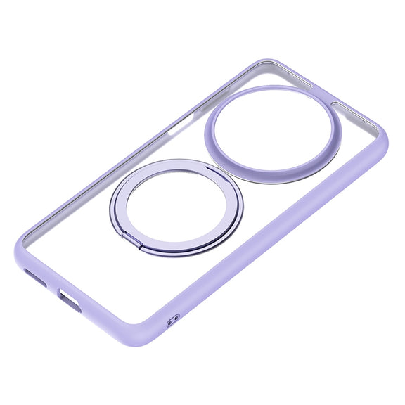 For Huawei Mate 70 Pro / 70 Pro+ Frosted 360 Degree Rotating Holder Phone Case(Purple)