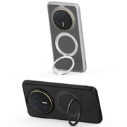 For Huawei Mate 70 Pro / 70 Pro+ Frosted 360 Degree Rotating Holder Phone Case(Grey)