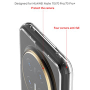 For Huawei Mate 70 Frosted 360 Degree Rotating Holder Phone Case(Grey)