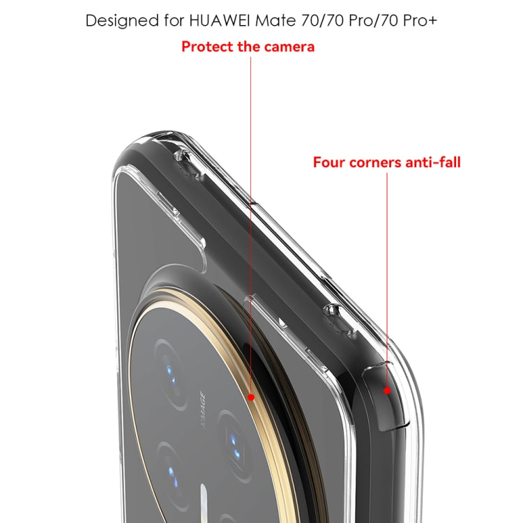 For Huawei Mate 70 Frosted 360 Degree Rotating Holder Phone Case(Black)