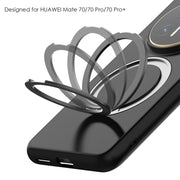 For Huawei Mate 70 Frosted 360 Degree Rotating Holder Phone Case(Black)