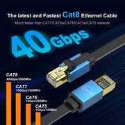 20m Cat 8 40Gbps High Speed LAN Ethernet Cable(Green)