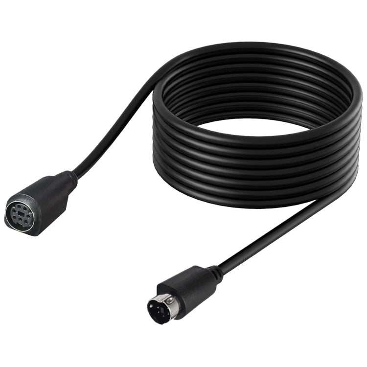 Mini DIN 7 Pin Core Audio / Video Cable, Length:3m(Male to Female Straight)