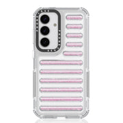 For Samsung Galaxy S25 5G Capsule Glitter TPU Hybrid PC Airbag Phone Case(Pink)