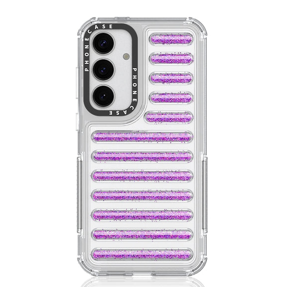 For Samsung Galaxy S25+ 5G Capsule Glitter TPU Hybrid PC Airbag Phone Case(Purple)