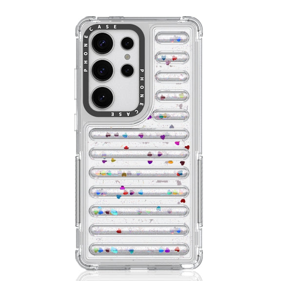 For Samsung Galaxy S25 Ultra 5G Capsule Glitter TPU Hybrid PC Airbag Phone Case(Sequin)