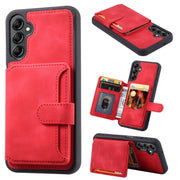 For Samsung Galaxy S25 5G Skin Feel Dream RFID Anti-theft PU Card Bag Phone Case(Red)