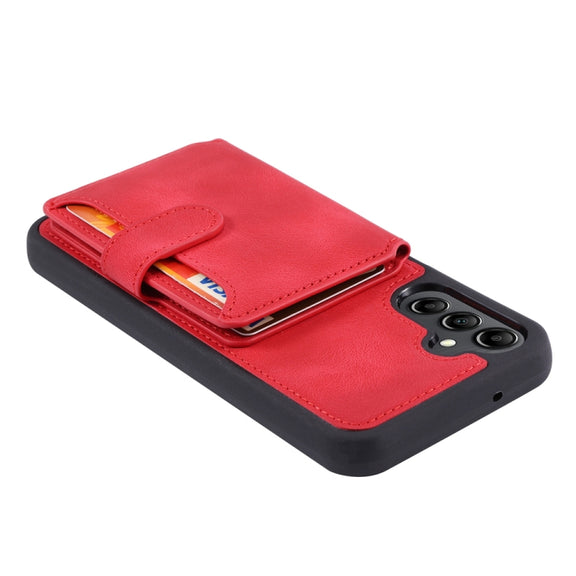 For Samsung Galaxy S25 5G Skin Feel Dream RFID Anti-theft PU Card Bag Phone Case(Red)