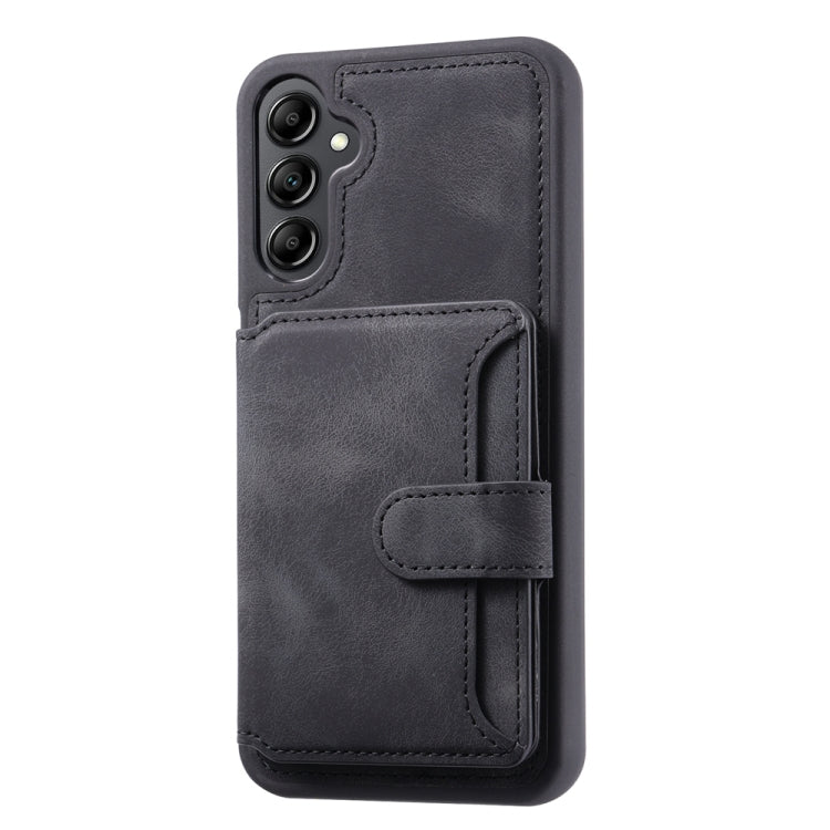 For Samsung Galaxy S25+ 5G Skin Feel Dream RFID Anti-theft PU Card Bag Phone Case(Black)