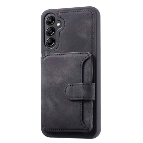 For Samsung Galaxy S25+ 5G Skin Feel Dream RFID Anti-theft PU Card Bag Phone Case(Black)