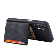 For Samsung Galaxy S25+ 5G Skin Feel Dream RFID Anti-theft PU Card Bag Phone Case(Black)