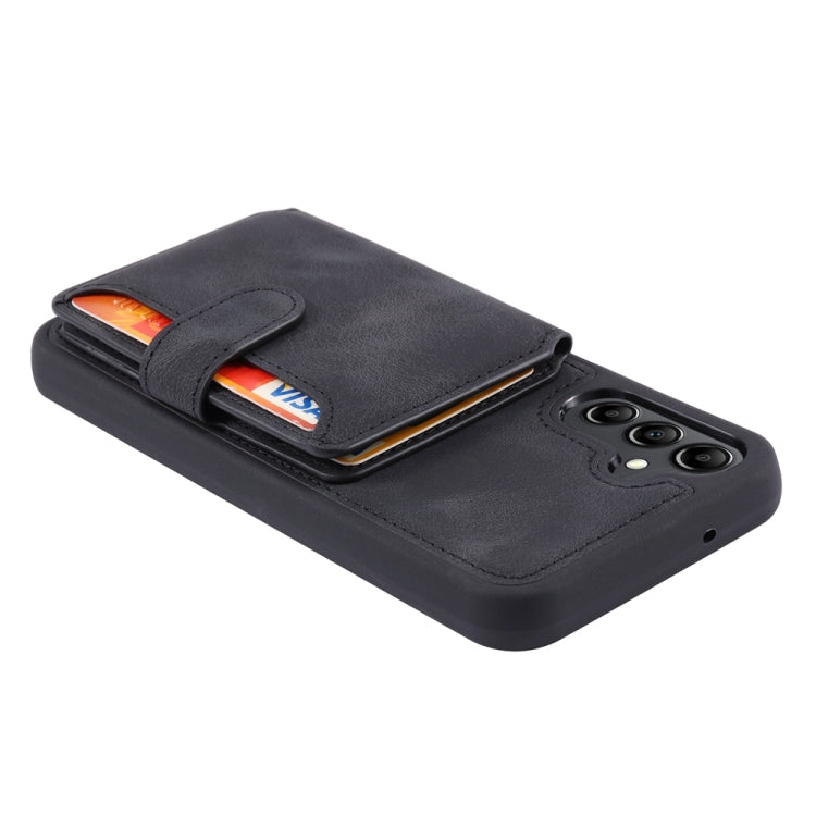 For Samsung Galaxy S25+ 5G Skin Feel Dream RFID Anti-theft PU Card Bag Phone Case(Black)