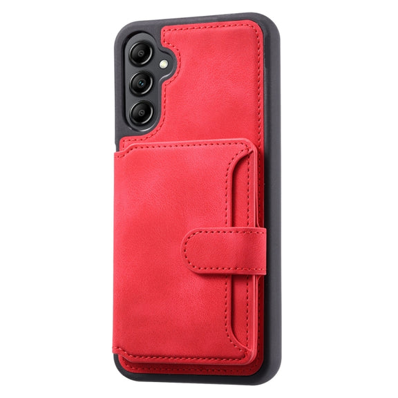 For Samsung Galaxy S25+ 5G Skin Feel Dream RFID Anti-theft PU Card Bag Phone Case(Red)