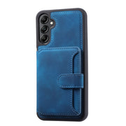 For Samsung Galaxy S25+ 5G Skin Feel Dream RFID Anti-theft PU Card Bag Phone Case(Peacock Blue)