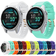 For Garmin 20mm Spotted Rose Gold Buckle Silicone Quick Release Watch Band(Green)