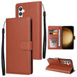 For Samsung Galaxy S25+ 5G 3-Card Slots Multifunctional Leather Phone Case(Brown) - free shipping - PMC Jewellery - Order now!