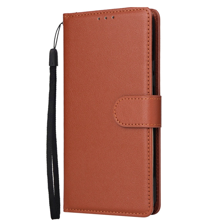 For Samsung Galaxy S25+ 5G 3-Card Slots Multifunctional Leather Phone Case(Brown)
